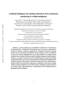 Artificial intelligence for methane detection: from continuous monitoring to verified mitigation