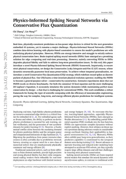 Physics-Informed Spiking Neural Networks via Conservative Flux Quantization