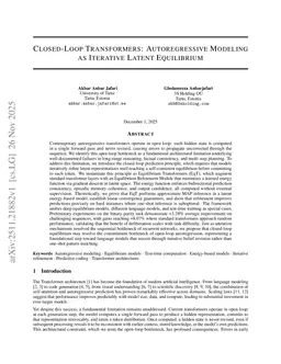Closed-Loop Transformers: Autoregressive Modeling as Iterative Latent Equilibrium
