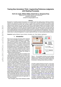 Tracing How Annotators Think: Augmenting Preference Judgments with Reading Processes