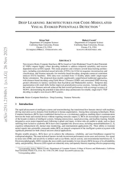 Deep Learning Architectures for Code-Modulated Visual Evoked Potentials Detection