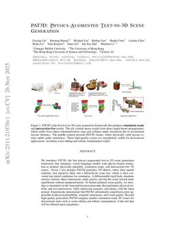 PAT3D: Physics-Augmented Text-to-3D Scene Generation