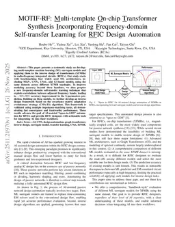 MOTIF-RF: Multi-template On-chip Transformer Synthesis Incorporating Frequency-domain Self-transfer Learning for RFIC Design Automation