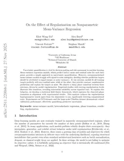 On the Effect of Regularization on Nonparametric Mean-Variance Regression