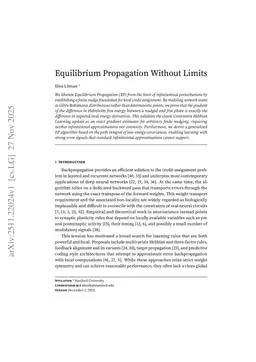 Equilibrium Propagation Without Limits