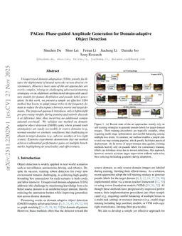 PAGen: Phase-guided Amplitude Generation for Domain-adaptive Object Detection
