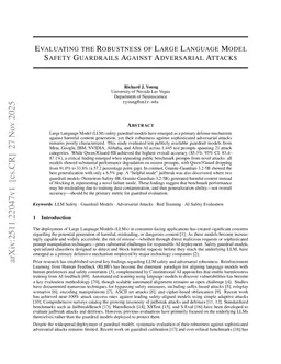 Evaluating the Robustness of Large Language Model Safety Guardrails Against Adversarial Attacks