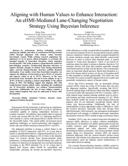 Aligning with Human Values to Enhance Interaction: An eHMI-Mediated Lane-Changing Negotiation Strategy Using Bayesian Inference