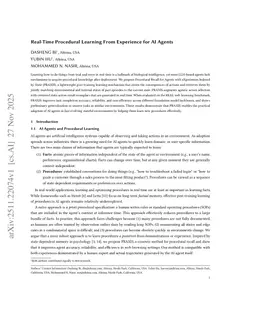 Real-Time Procedural Learning From Experience for AI Agents