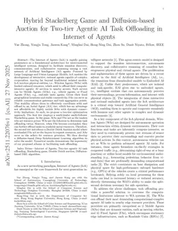 Hybrid Stackelberg Game and Diffusion-based Auction for Two-tier Agentic AI Task Offloading in Internet of Agents