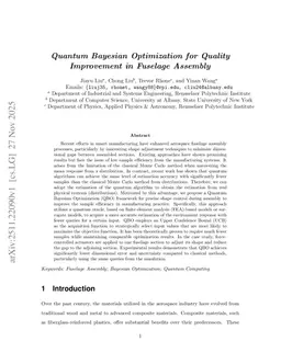 Quantum Bayesian Optimization for Quality Improvement in Fuselage Assembly