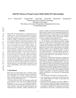 MoE3D: Mixture of Experts meets Multi-Modal 3D Understanding