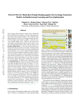 PROMPTMINER: Black-Box Prompt Stealing against Text-to-Image Generative Models via Reinforcement Learning and Fuzz Optimization