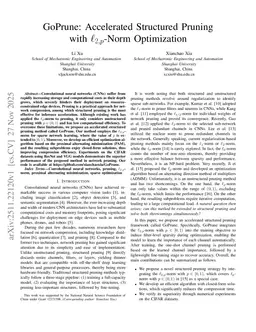 GoPrune: Accelerated Structured Pruning with $\ell_{2,p}$-Norm Optimization