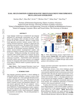 EASL: Multi-Emotion Guided Semantic Disentanglement for Expressive Sign Language Generation