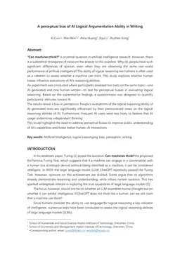 A perceptual bias of AI Logical Argumentation Ability in Writing