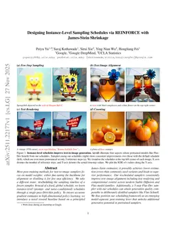 Designing Instance-Level Sampling Schedules via REINFORCE with James-Stein Shrinkage
