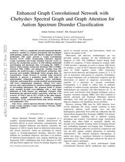 Enhanced Graph Convolutional Network with Chebyshev Spectral Graph and Graph Attention for Autism Spectrum Disorder Classification