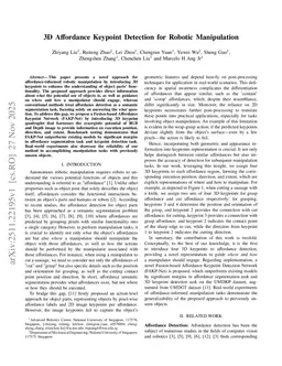 3D Affordance Keypoint Detection for Robotic Manipulation
