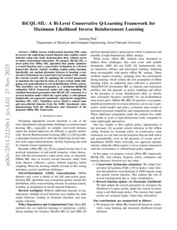 BiCQL-ML: A Bi-Level Conservative Q-Learning Framework for Maximum Likelihood Inverse Reinforcement Learning