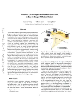 Semantic Anchoring for Robust Personalization in Text-to-Image Diffusion Models