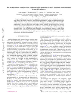 An interpretable unsupervised representation learning for high precision measurement in particle physics