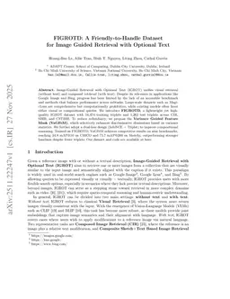 FIGROTD: A Friendly-to-Handle Dataset for Image Guided Retrieval with Optional Text