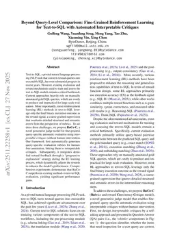 Beyond Query-Level Comparison: Fine-Grained Reinforcement Learning for Text-to-SQL with Automated Interpretable Critiques