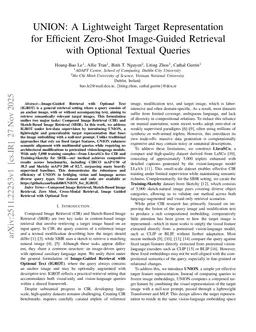 UNION: A Lightweight Target Representation for Efficient Zero-Shot Image-Guided Retrieval with Optional Textual Queries