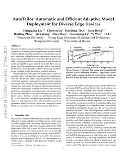 AutoTailor: Automatic and Efficient Adaptive Model Deployment for Diverse Edge Devices