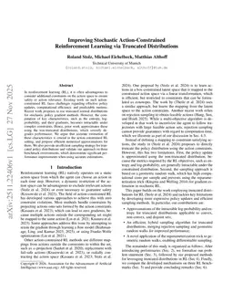 Improving Stochastic Action-Constrained Reinforcement Learning via Truncated Distributions