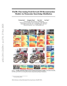 Fin3R: Fine-tuning Feed-forward 3D Reconstruction Models via Monocular Knowledge Distillation