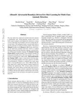 ABounD: Adversarial Boundary-Driven Few-Shot Learning for Multi-Class Anomaly Detection