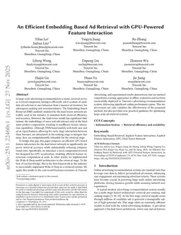 An Efficient Embedding Based Ad Retrieval with GPU-Powered Feature Interaction