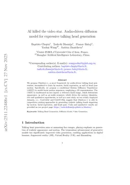 AI killed the video star. Audio-driven diffusion model for expressive talking head generation