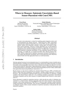 Where to Measure: Epistemic Uncertainty-Based Sensor Placement with ConvCNPs