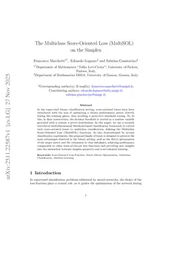 The Multiclass Score-Oriented Loss (MultiSOL) on the Simplex