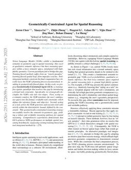 Geometrically-Constrained Agent for Spatial Reasoning