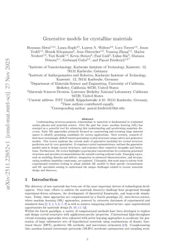 Generative models for crystalline materials