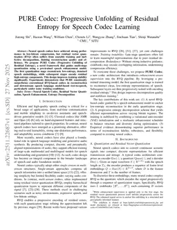 PURE Codec: Progressive Unfolding of Residual Entropy for Speech Codec Learning