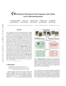 Mechanistic Finetuning of Vision-Language-Action Models via Few-Shot Demonstrations