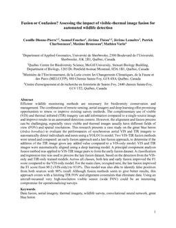 Fusion or Confusion? Assessing the impact of visible-thermal image fusion for automated wildlife detection