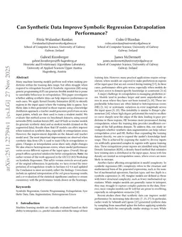 Can Synthetic Data Improve Symbolic Regression Extrapolation Performance?