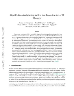 GSpaRC: Gaussian Splatting for Real-time Reconstruction of RF Channels