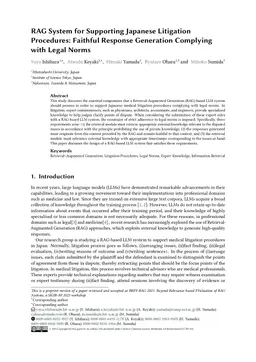 RAG System for Supporting Japanese Litigation Procedures: Faithful Response Generation Complying with Legal Norms