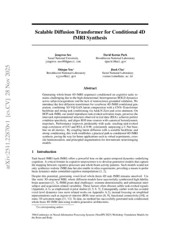 Scalable Diffusion Transformer for Conditional 4D fMRI Synthesis
