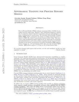 Adversarial Training for Process Reward Models