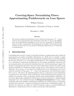Covering-Space Normalizing Flows: Approximating Pushforwards on Lens Spaces