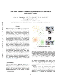 From Points to Clouds: Learning Robust Semantic Distributions for Multi-modal Prompts