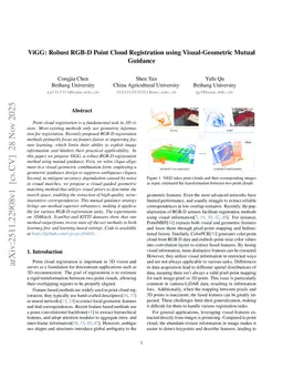 ViGG: Robust RGB-D Point Cloud Registration using Visual-Geometric Mutual Guidance